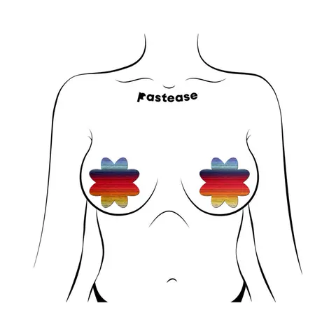 Pastease Retro Horizon Color Petal Breast Pasties