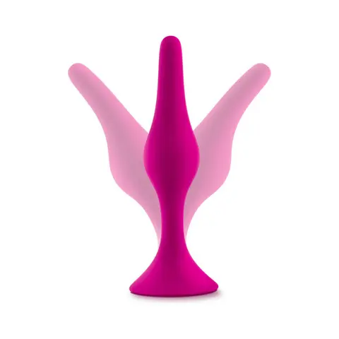 Luxe 3-Piece Silicone Beginner Plug Kit in Pink