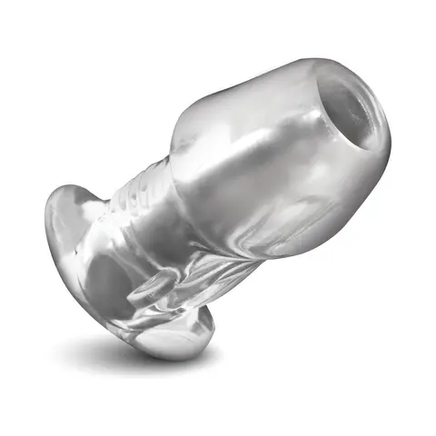 Master Series Dicked Clear Hollow Anal Plug Small