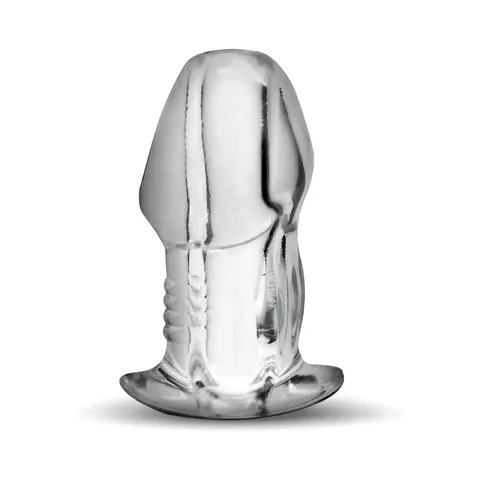 Master Series Dicked Clear Hollow Anal Plug XLarge