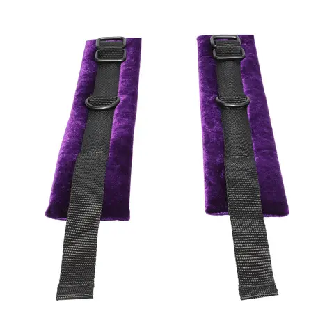 Merci Velvet Ankle Cuffs Violet/Black