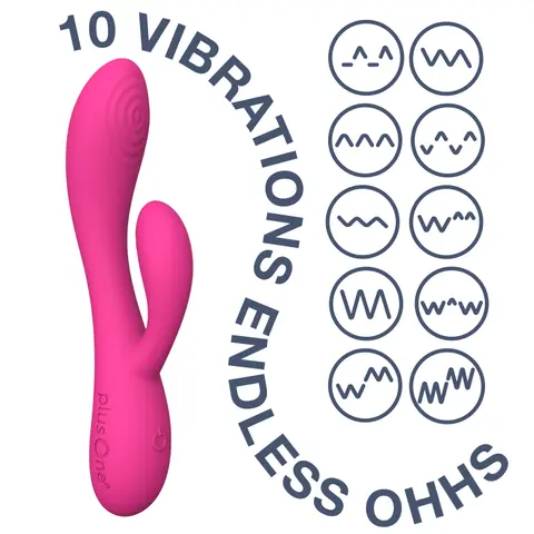 plusOne® Dual Rabbit Vibrating Massager