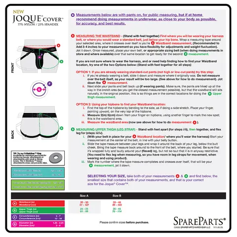 SpareParts Joque Cover Underwear Harness Red (Double Strap) Size B Nylon