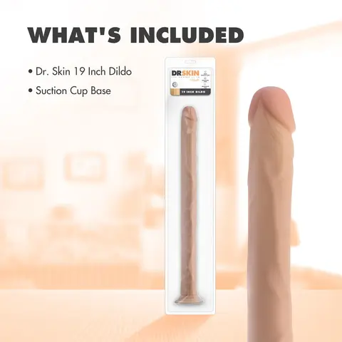 Dr. Skin 19 in. Dildo Beige
