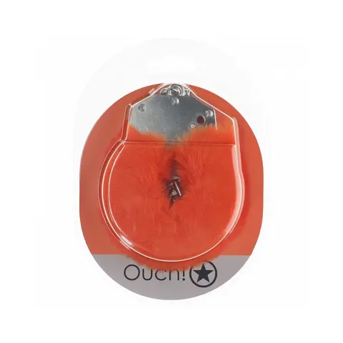 Ouch! Heavy-Duty Fluffy Handcuffs in Orange