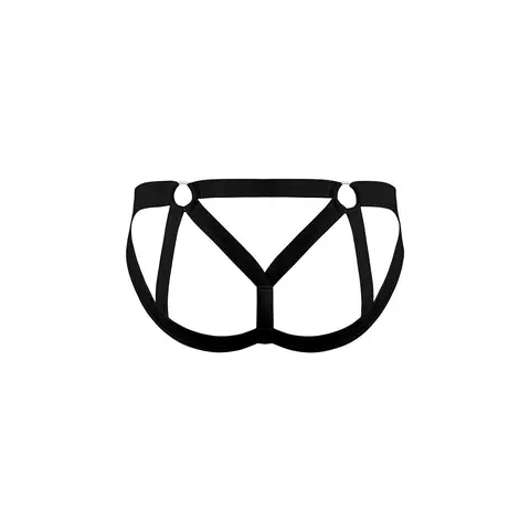 Male Power Mesh 2.0 Strappy Ring Jock Black L/XL