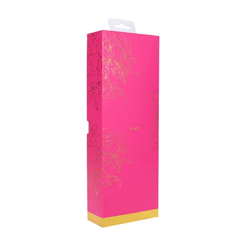 VIVE Fiore Rechargeable G-Spot Air Wave and Tapping Flared Clit Stimulator in Pink