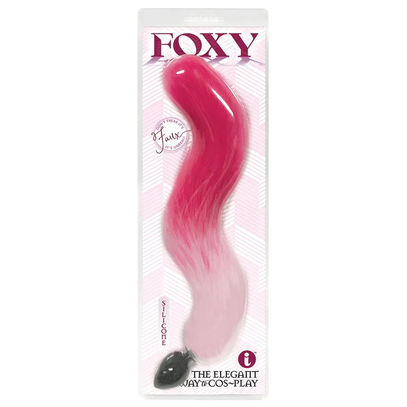 Foxy Silicone Tail Butt Plug Pink Gradient