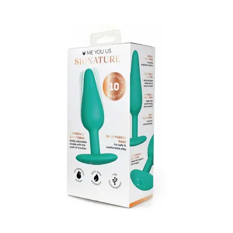 Me You Us Signature The Vibrating Plug in Teal