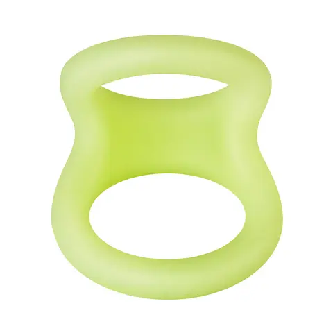 Forto F-22 Liquid Silicone Cock & Ball D-Ring Small Glow