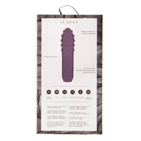 Je Joue Duet Rechargeable Silicone Multi-Surfaced Bullet Vibrator in Purple