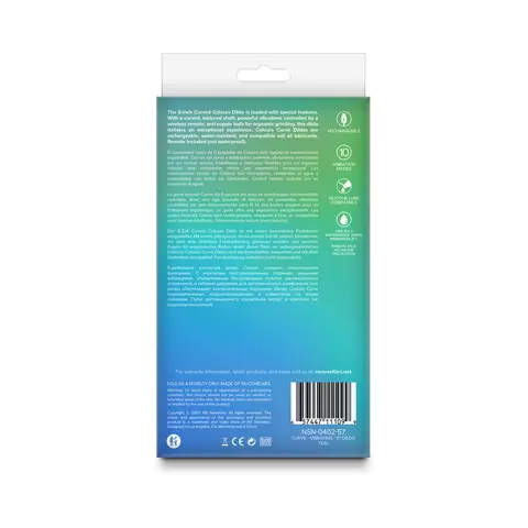 Colours Curve Vibrating 6 in. Dildo in Teal