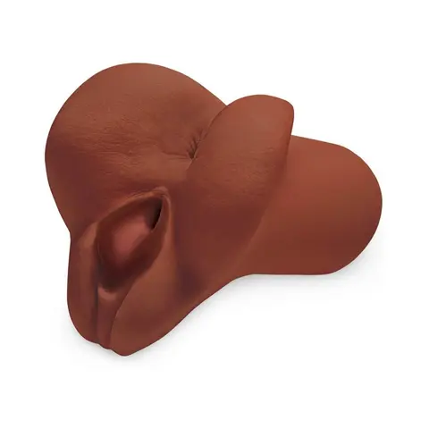 PDX Plus Pick Your Pleasure Dual Entry Stroker in Brown
