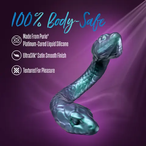 Temptasia Twin Python Double Headed Snake Dildo Dark Milennia