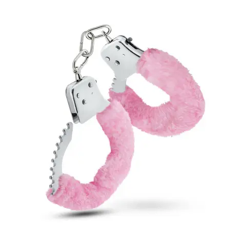 Temptasia Adjustable Faux Fur Cuffs in Pink