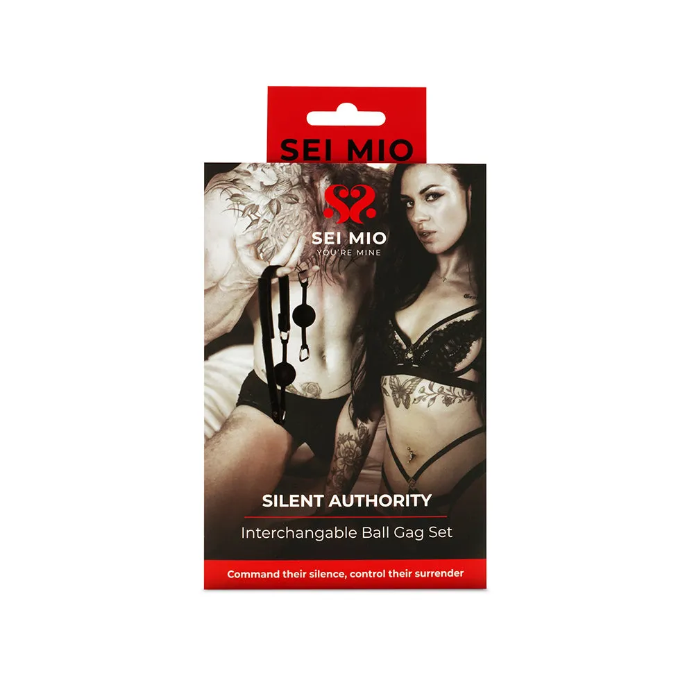 SEI MIO Silent Authority Progressive Interchangeable Ball Gag Set