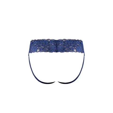Male Power Sassy Lace Skirt Jock Navy S/M