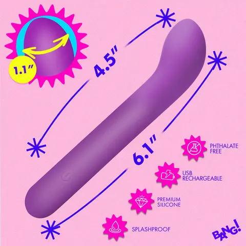 BANG! G-Spot Flexible Silicone Vibrator in Purple