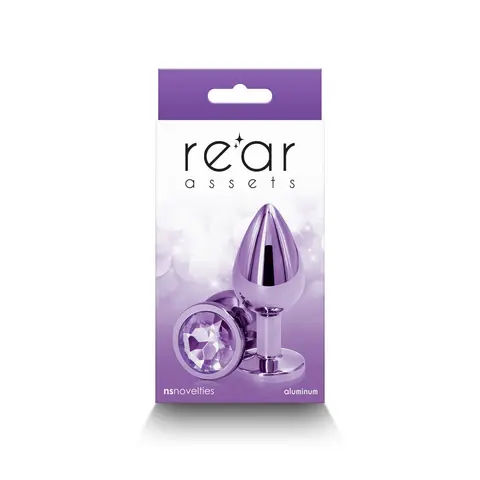 Rear Assets Metal Anal Plug Medium in Purple