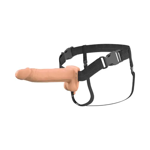 Fantasy X-Tensions Elite Vibrating Hollow Silicone Strap-On 8 in. in Light