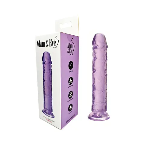 Adam & Eve Crystal Gem 7 in. Dildo in Amethyst