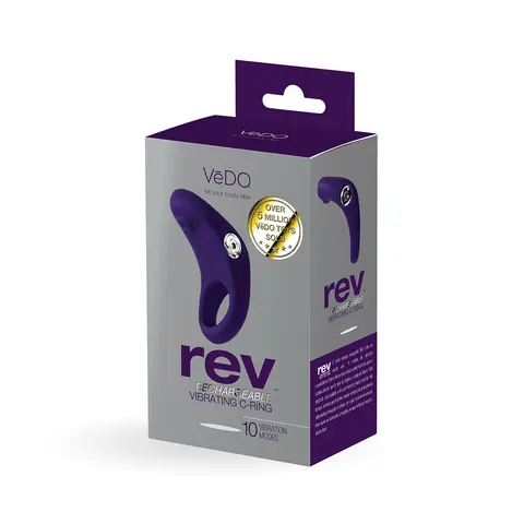 VeDO Rev Rechargeable Vibrating C-Ring in Purple