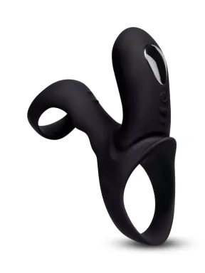remote-control rechargeable penis sleeve with clitoral enhancer
