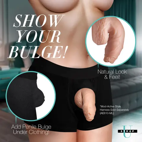 Strap U 5.1 in. Uncut Silicone Packer Dildo Light