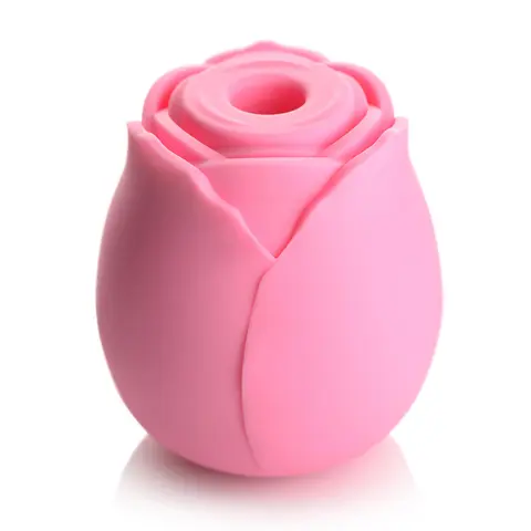 Bloomgasm 10X Wild Rose Silicone Suction Clit Stimulator in Pink