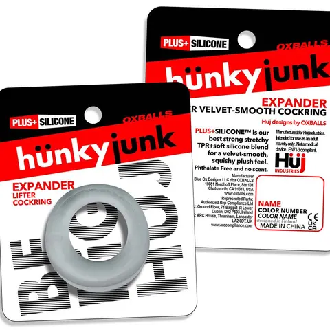 Hunkyjunk Expander Slimmer Scoop Style Cockring Clear Steam