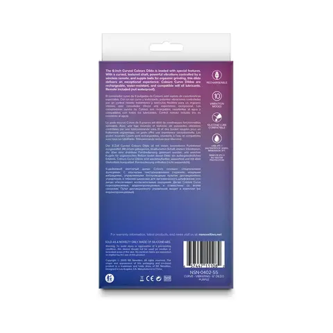 Colours Curve Vibrating 6 in. Dildo in Purple