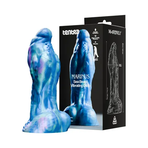 Tentra Marinus Sea Beast Vibrating Dildo Blue