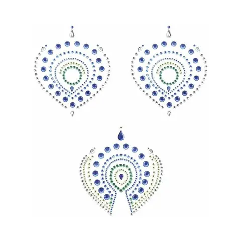 Bijoux Indiscrets Flamboyant Rhinestone Body Decorations Blue/Green