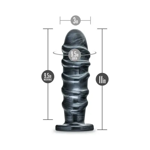 Jet Annihilator 11 in. Anal Plug Carbon Metallic Black