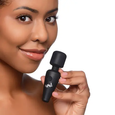 BANG! 10X Vibrating Mini Silicone Wand in Black
