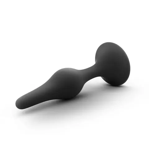 Anal Adventures Platinum Silicone Beginner Plug Small Black
