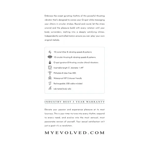 Evolved Rub Me Tender G-Spot Gyration & Thrusting Mint