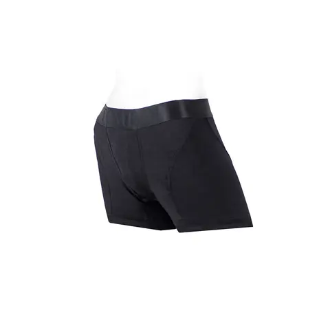 SpareParts Tomboii Rayon Boxer Briefs Harness Black Size S