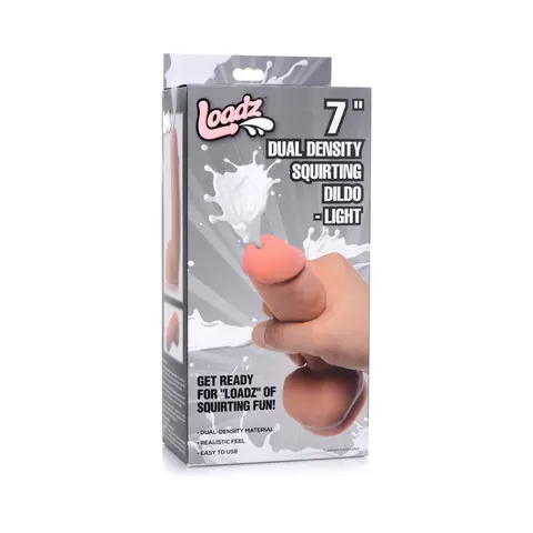 Loadz 7 in. Dual Density Squirting Dildo in Light