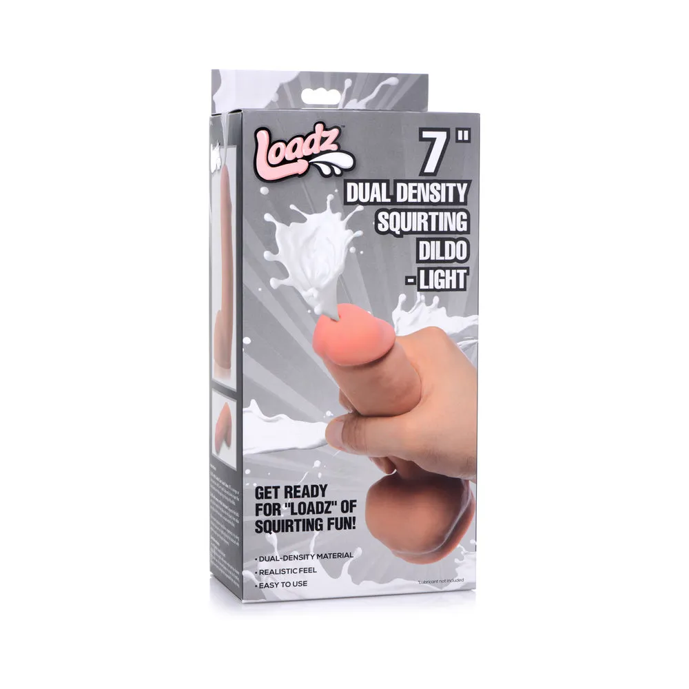 Loadz 7 in. Dual Density Squirting Dildo in Light