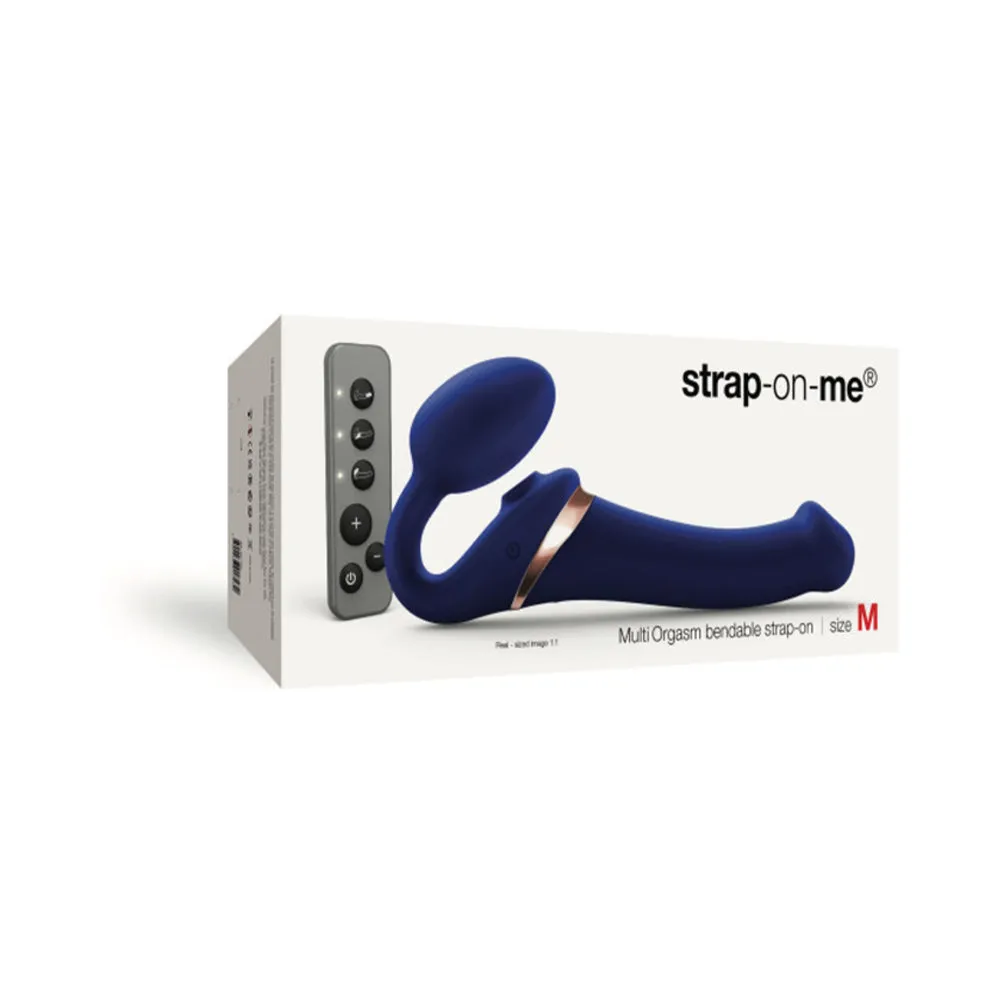 Strap-On-Me Multi Orgasm Bendable Strapless Strap-On Night Blue Medium