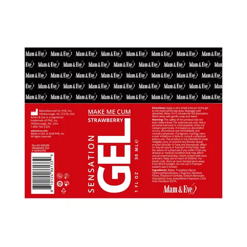 Adam & Eve Strawberry Clit Sensitizer 1 oz.