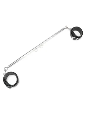 expandable spreader bar set 35 inch - 47 inch with detachable faux leather cuffs
