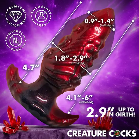 Creature Cocks Tentacle Inflatable Silicone Anal Plug Medium