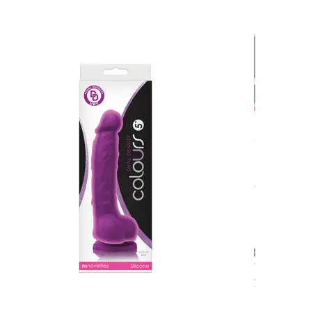Colours Dual Density 5 in. Dildo in Purple