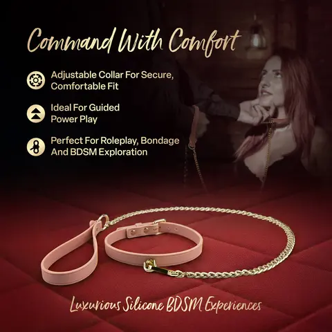 Temptasia Ardor Collar & Leash in Pink