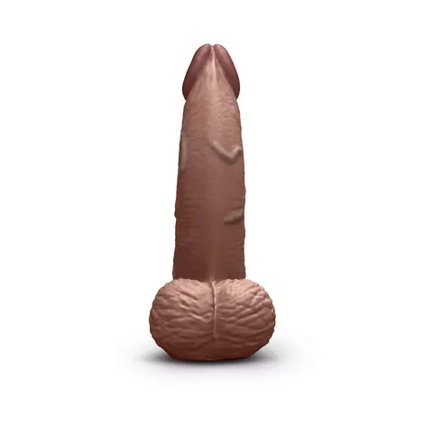 b-Vibe Slipskin Realistic Silicone Dildo 6.5 in. Curved in Brown