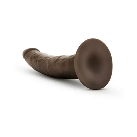 Dr. Skin Glide Realistic 7.5 in. Self-Lubricating Dildo in Brown