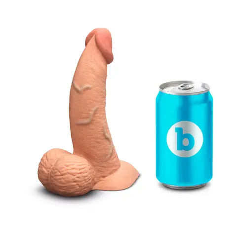 b-Vibe Slipskin Realistic Silicone Dildo 6.5 in. Curved in Mocha