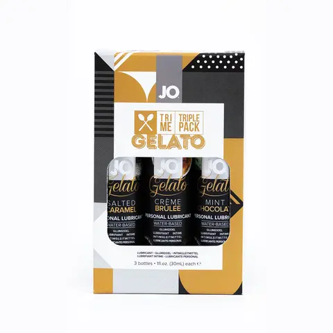JO Tri Me Triple Pack Gelato Flavored Water-Based Lubricant 3-Pack